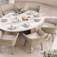 Jupiter Garden Ellipse D Conical Oval Dining Table - 200cm - 8 Seater - Natural Concrete Top