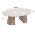 Jupiter Garden Ellipse D Conical Oval Dining Table - 200cm - 8 Seater - Natural Concrete Top