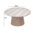 Jupiter Garden Round Dining Table - 150cm - 6 Seater - Natural Concrete Top