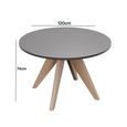 Luna Garden Round Dining Table - 120cm - 4 Seater - Warm Grey Concrete Top