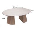 Saturn Garden Ellipse D Conical Oval Dining Table - 200cm - 8 Seater - Natural Concrete Top