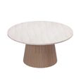 Saturn Garden Round Dining Table - 150cm - 6 Seater - Natural Concrete Top