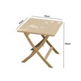 London Garden Folding Bistro Table - 2 Seater - 70cm - Square - Acacia Wood