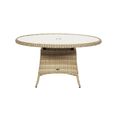 Wentworth Garden Dining Table - 6 Seater - 140cm - Round - Beige - Rattan