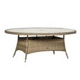 Wentworth Garden Dining Table - 8 Seater - 200cm - Oval - Beige - Rattan