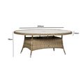 Wentworth Garden Dining Table - 8 Seater - 200cm - Oval - Beige - Rattan