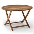 Redcliffe Garden Dining Table - 4 Seater - 110cm - Round - Folding - Acacia Wood