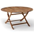 Redcliffe Garden Dining Table - 6 Seater - 140cm - Round - Folding - Acacia Wood