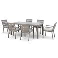 Montreal Garden Dining Table - 6 Seater - 182cm - Cool Linen