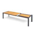 Jakarta Garden Teak Extending Dining Table - 6-10 Seater - 200cm-320cm - Charcoal