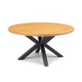 Jakarta Garden Teak Round Dining Table - 8 Seater - 150cm - Charcoal