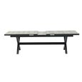 Vienna Garden Extending Dining Table - 6-10 Seater - 242cm-303.5cm - Charcoal