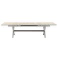 Vienna Garden Extending Dining Table - 6-10 Seater - 242cm-303.5cm - Dawn Grey