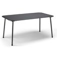 Oslo Garden Dining Table - 6 Seater - 150cm - Grey Metal