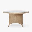 Brayford Outdoor Round Dining Table Large Natural Rattan