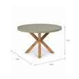 Burford Outdoor Round Dining Table 120cm in Grey Faux Concreate