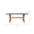 Burford Outdoor Table Small in Grey Faux Concreate