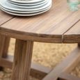 Chilford Outdoor Solid Wood Round Dining Table Natural