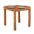 Churn Outdoor Teak Round Table - 100cm