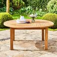 Churn Outdoor Teak Round Table - 150cm