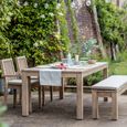 Porthallow Outdoor Dining Table Natural Acacia Wood
