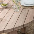 Porthallow Outdoor Round Dining Table Medium Natural Acacia Wood