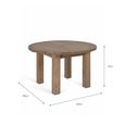 Porthallow Outdoor Round Dining Table Medium Natural Acacia Wood