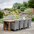 St Mawes Outdoor Refectory Table 10 Seater Reclaimed Teak Wood