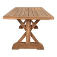 Volos Garden Dining Table - 10 Seater - Natural - Teak Wood - 240cm