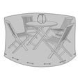 Luxury Round Dining Set Cover - Black Fabric