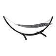 Tripoli Hammock - Grey - Fabric - Black Wooden Stand