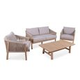 Roma Garden Lounge Set - 4 Seater - Double Sofa with Coffee Table
