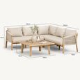 Roma Garden Corner Lounge Set - 5 Seater - Square Coffee Table