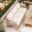 Roma Garden Lounge Set - 5 Seater - Triple Sofa with Coffee Table