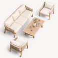Roma Garden Lounge Set - 5 Seater - Triple Sofa with Coffee Table