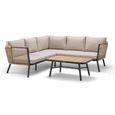 Bali Garden Corner Lounge Set - 5 Seater - with Coffee Table