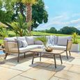 Bali Garden Corner Lounge Set - 5 Seater - with Coffee Table