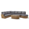 Palermo Corner Set - with Oval Coffee Table - Luxury Rattan