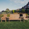 Valley Garden Set - 5 Seater - Contemporary - Straight Tray - Redwood