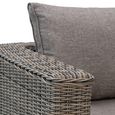 Calvi Lounge Set - Grey - Fabric and Polyrattan
