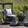 Natal Lounge Set - Grey - Metal and Rattan