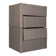 Rossi Lounge Set - Grey - Fabric and Polyrattan