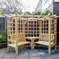 Churnet Valley Clementine Redwood 4 Seater Corner Garden Arbour