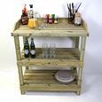 Garden - BBQ Prep Table - Timber Wood