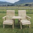 Churnet Valley Clover Redwood Angled Garden Love Seats