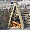 Churnet Valley Heavy Duty Wood Triangle Garden Log Store