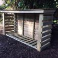 Churnet Valley Heavy Duty Redwood Slatted Garden Log Store 4x6