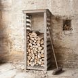 Aldsworth Outdoor Log Store Tall Natural Wood