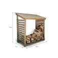 Aldsworth Outdoor Wood Log Store Wide
