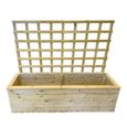 Garden Trough Planter with Trellis - Timber Wood